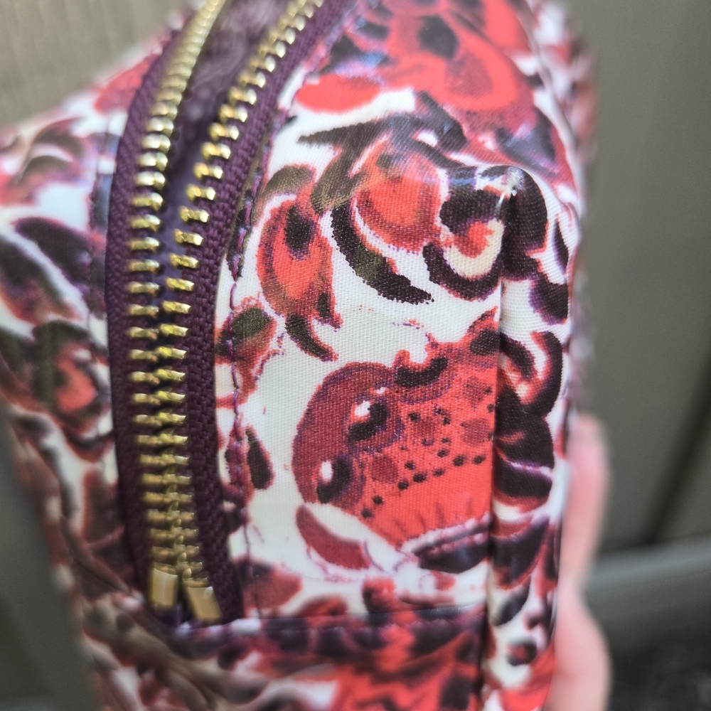 Tory Burch Red Floral Cosmetic Bag - Picture 15 of 16